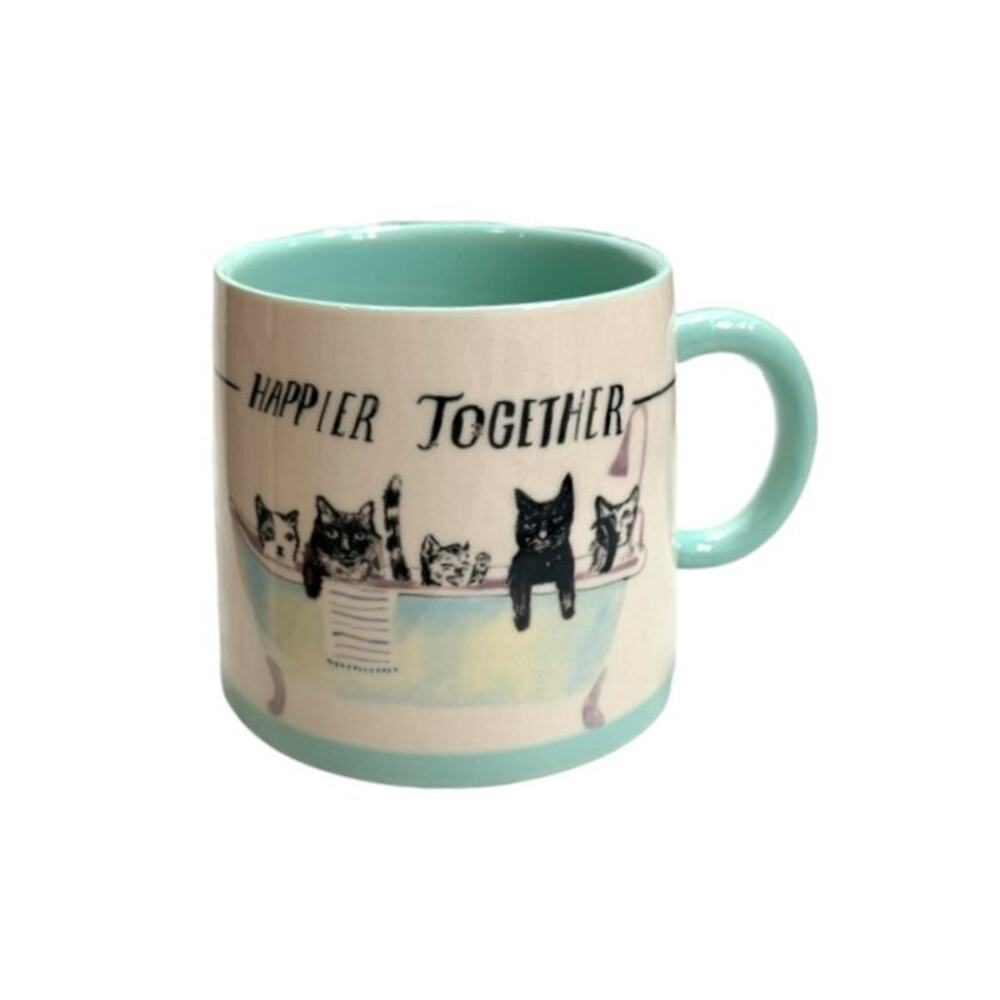 Anthropologie Shana Torok Happier Together Cat Mug